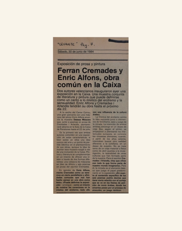 Ferran Cremades y Enric Alfons, obra común en La Caixa