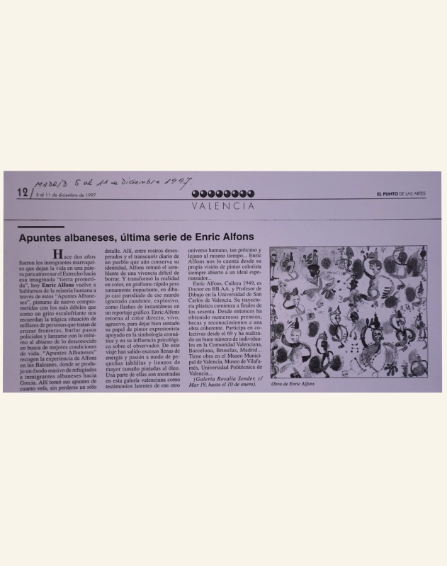 Apuntes albaneses, última serie de Enric Alfons