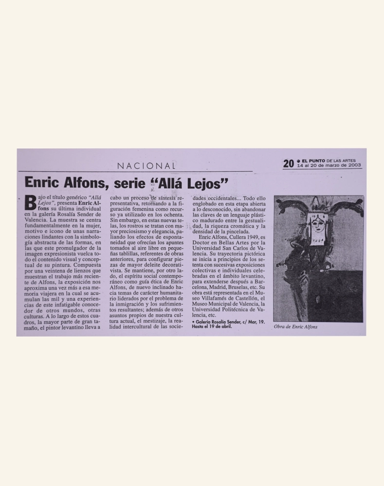 Enric Alfons, serie «Allá Lejos»