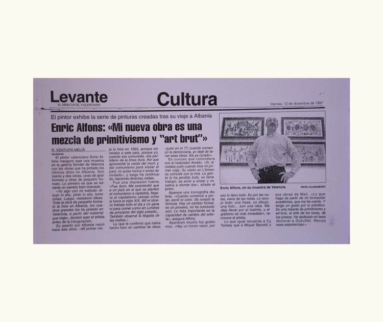 Enric Alfons: «Mi nueva obra es una mezcla de primitivismo y 