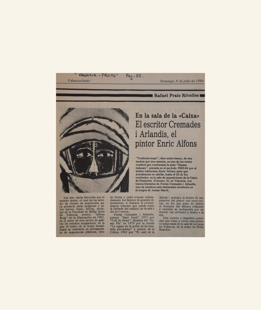 El escritor Cremades i Arlandis, el pintor Enric Alfons