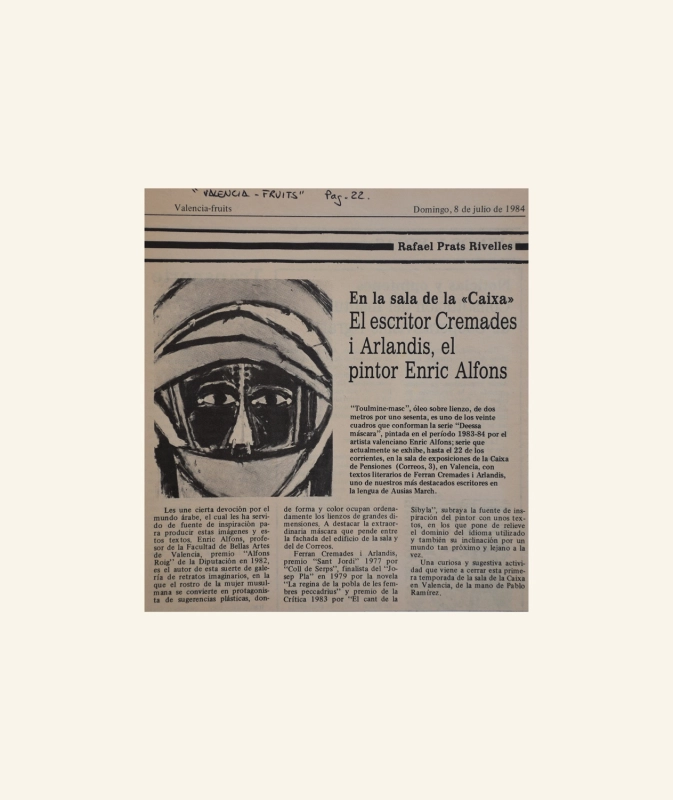 El escritor Cremades i Arlandis, el pintor Enric Alfons