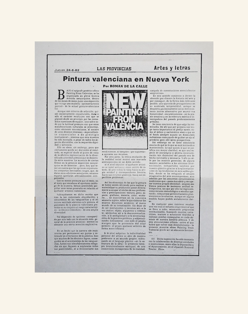 Pintura valenciana en Nueva York